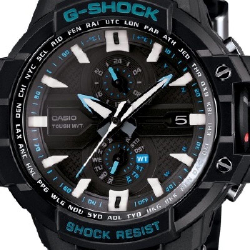卡西欧(casio)手表 g-shock系列太阳能电波航空石英男表