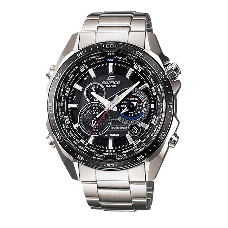 卡西欧(casio) eqs-500系列太阳能石英钢带男表